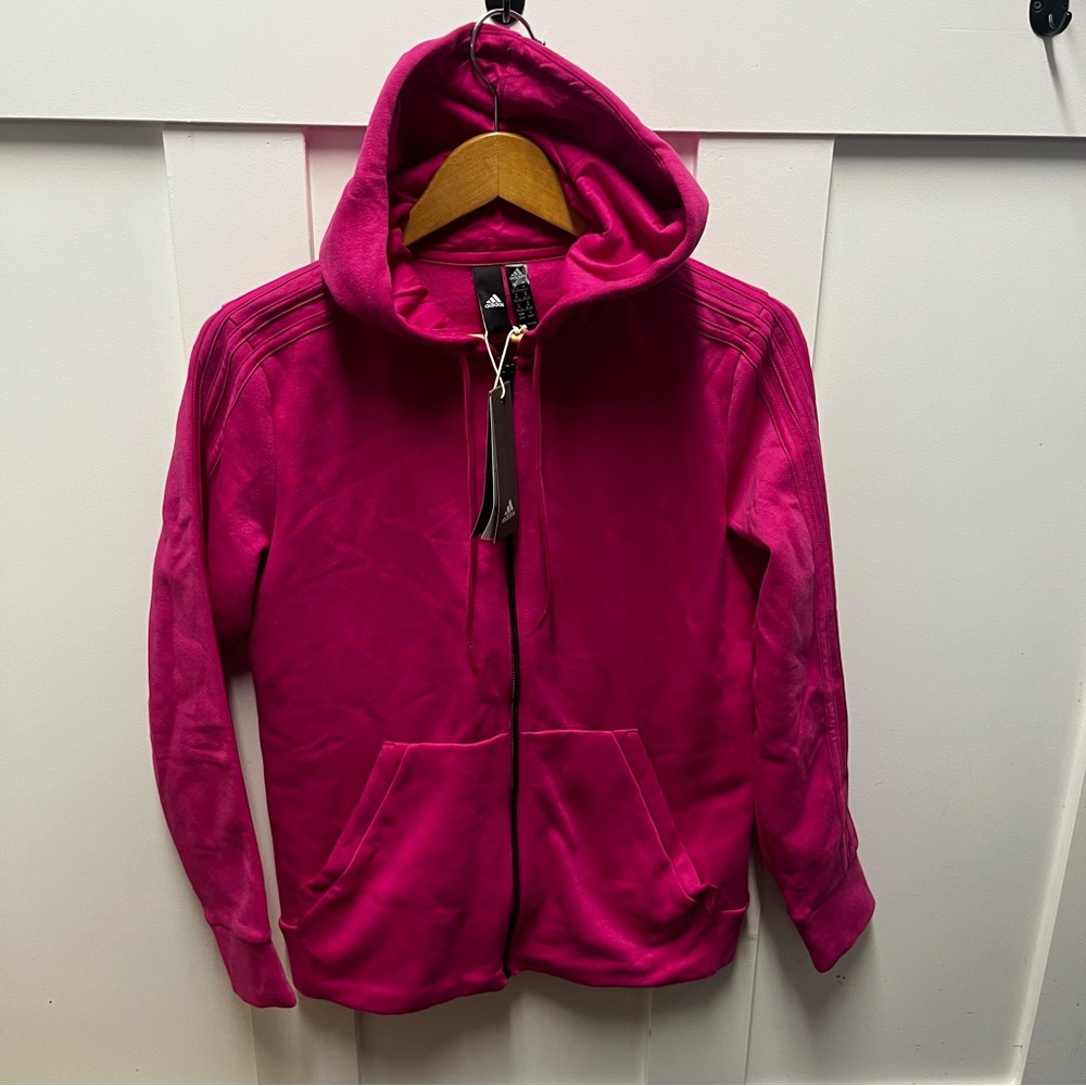 NWT‎ Adidas pink zip up sweater size M